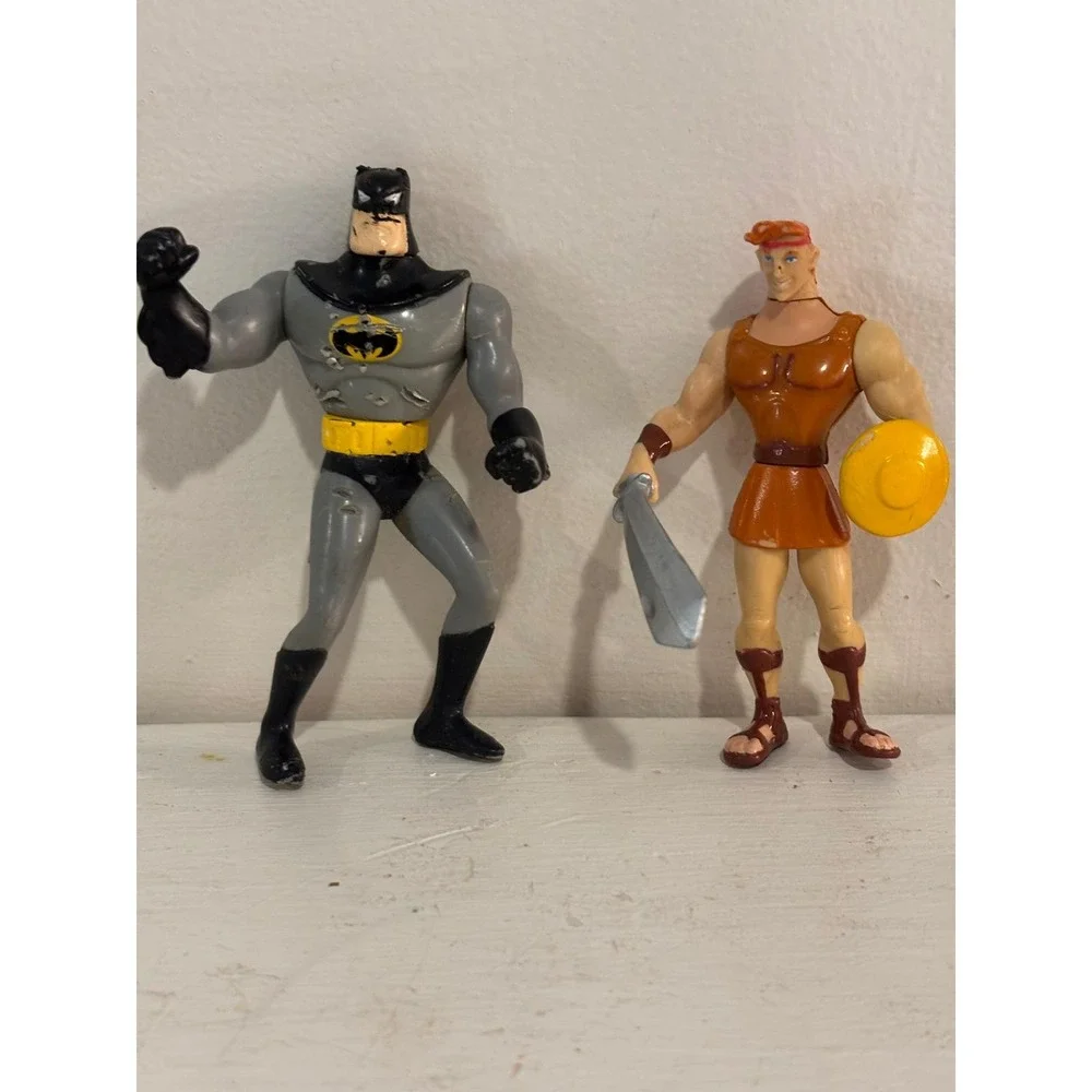 Vintage Batman Animated Series & Disney Hercules Action Figure Lot of 2 - 1990s‎